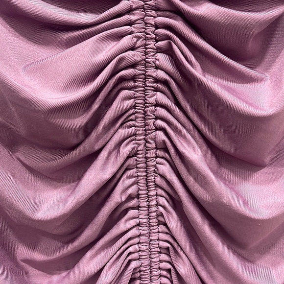 Scrunched Mauve Pink/Purple Dress - Picture 3 of 4
